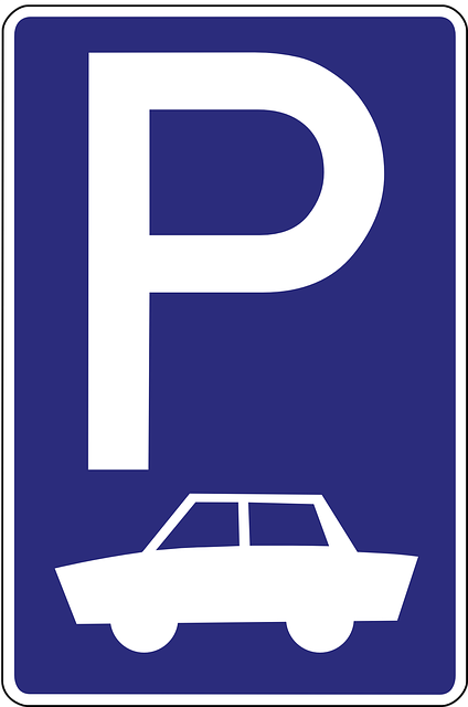 Parkplatz-Schild Anfahrt
